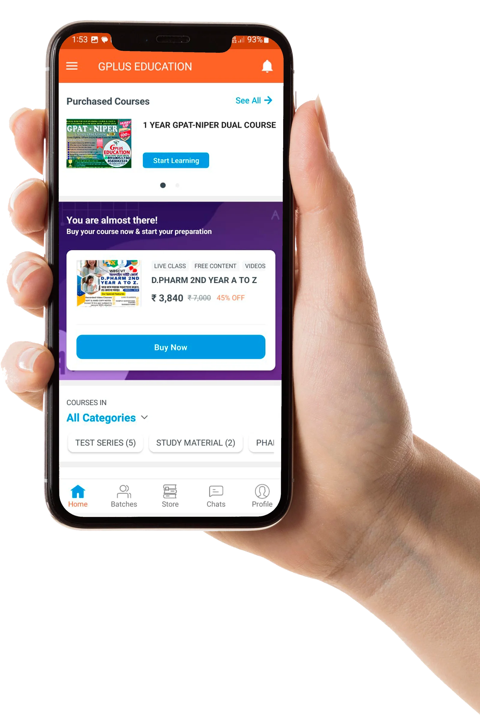 GPLUS App Screen